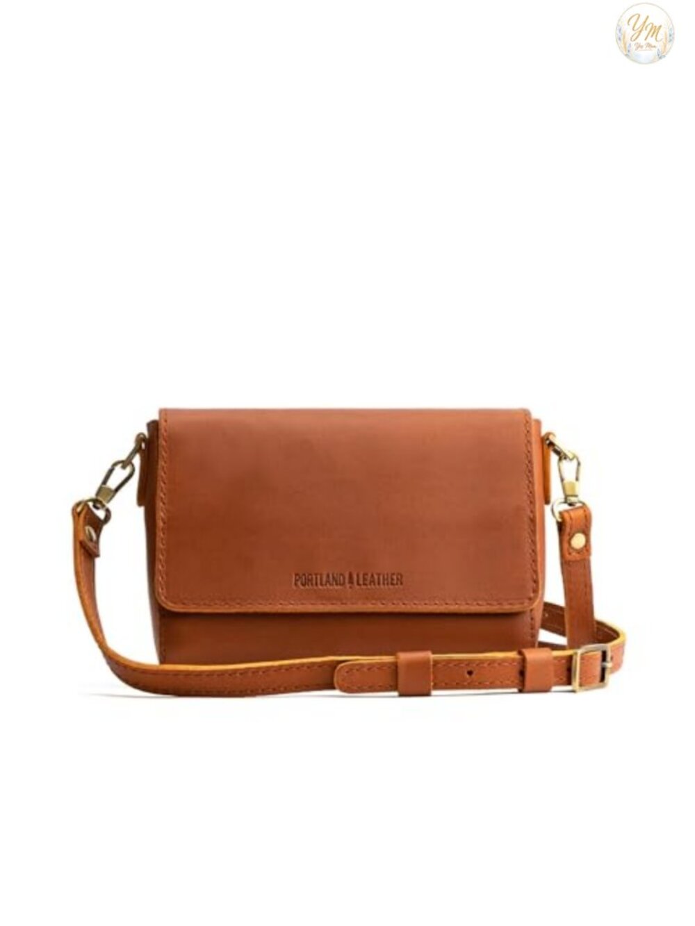 Full-Grain Leather Crossbody Bag Women Adjustable Strap Handbag Purse